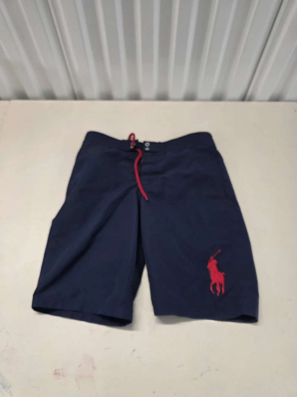Polo Ralph Lauren Boys Swim Shorts BIG Pony Logo Boys size M 10/12 Navy